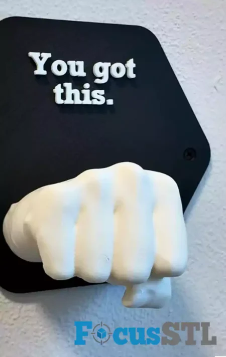 Motivational Fistbump Sculpture STL Files
