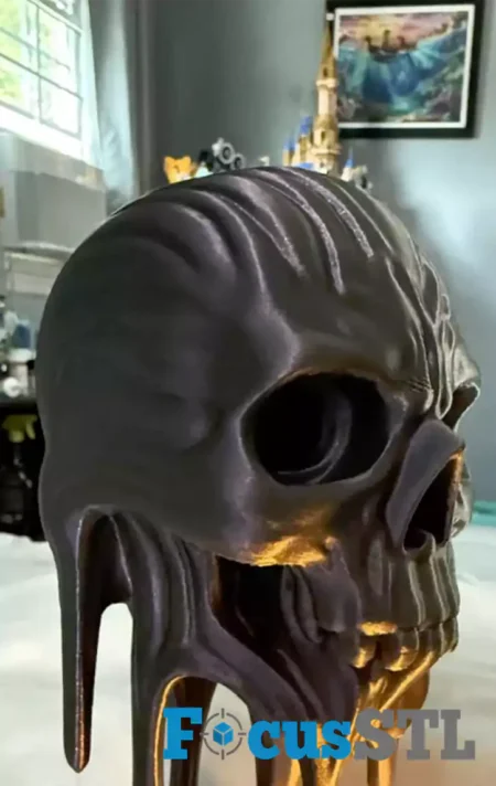 Candle Holder Melting Skull STL Files