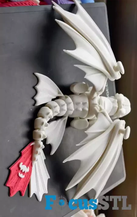 Flexi Toothless Night Fury STL 3D Print Files