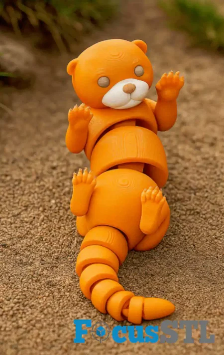 Articulated Charming Otter Toy STL Files