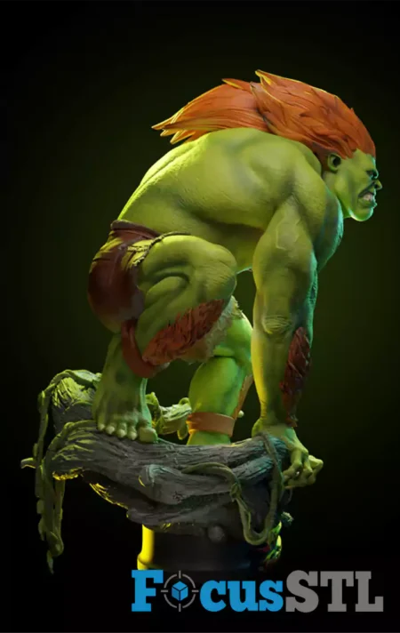 Blanka Full Figure STL 3D Print Files