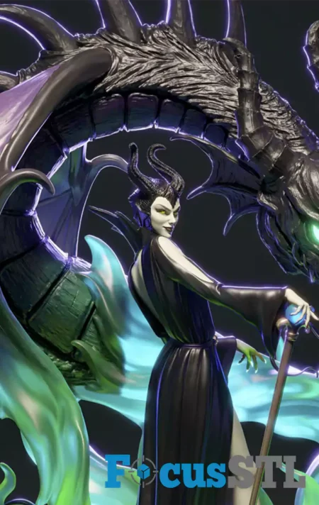 Maleficent Black Dragon STL Files