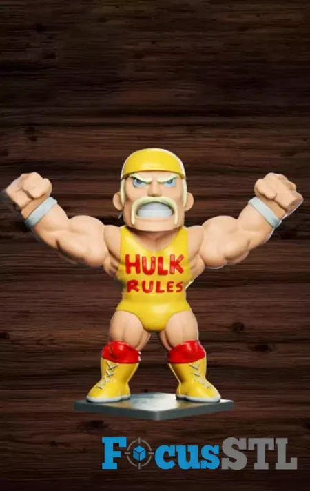 Hulk Hogan Chibi STL 3D Model