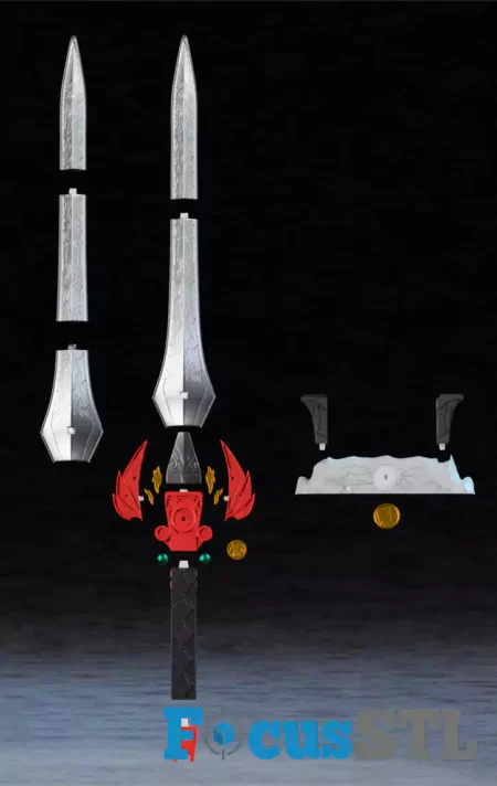 Red Ranger Sword STL 3D Print Files