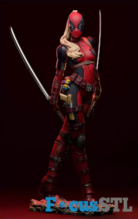 Lady Deadpool STL 3D Print Files
