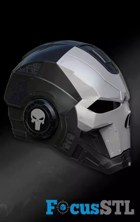 Iron Man Punisher Helmet STL 3D Print Files 
