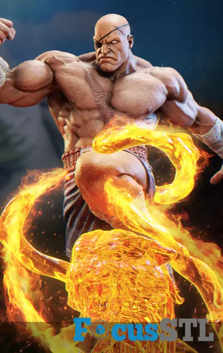 Sagat Street Fighter STL 3D Model