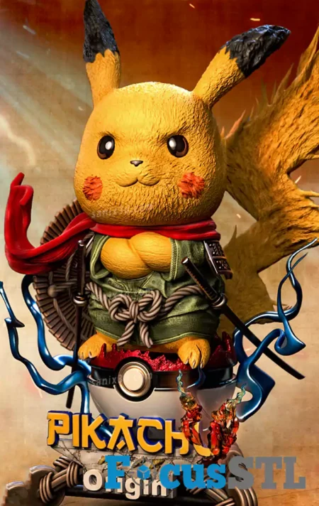 Pikachu Samurai Fanart STL Files