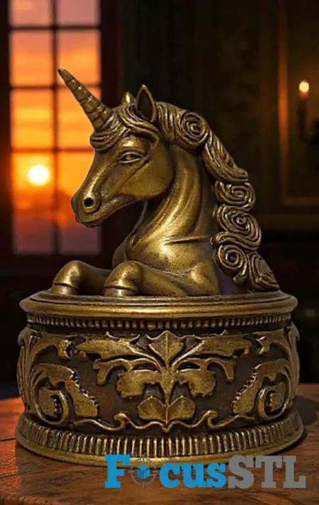 Unicorn Jewelry Box STL 3D Print Files