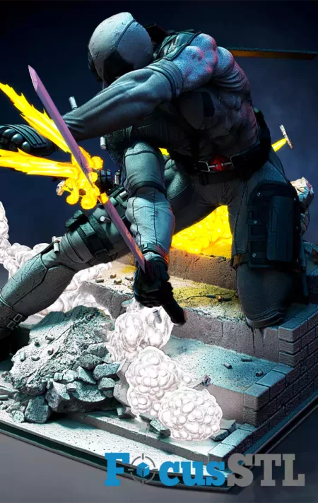 Deadpool Sculpture STL 3D Print Files