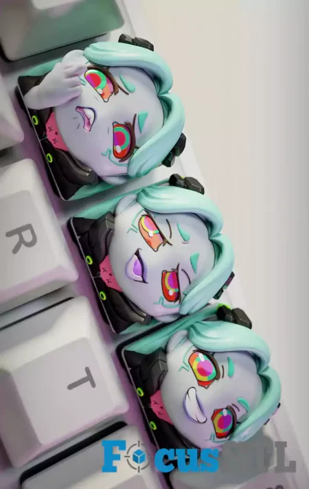 Rebecca Cyberpunk Keycaps STL Files