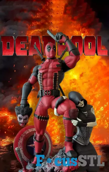 Deadpool Kills Diorama STL 3D Print Files