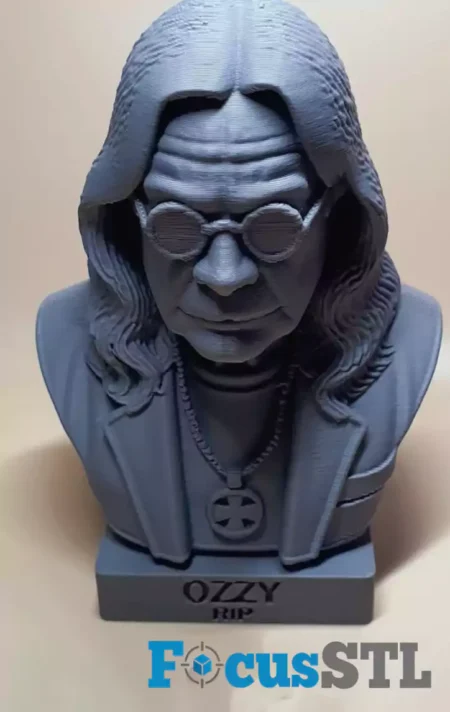 Ozzy Osbourne Bust STL 3D Print Files