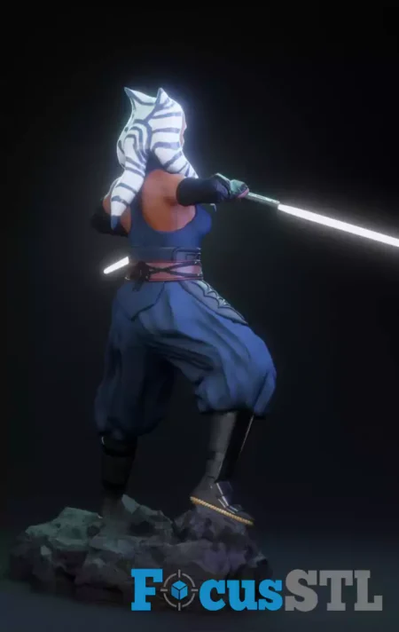 Ahsoka and Lightsaber STL 3D Print Files