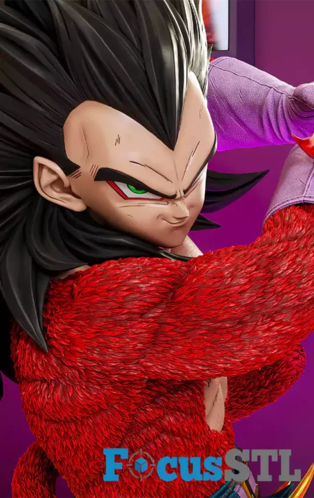 Vegeta SSJ4 Power Bust STL 3D Print Files