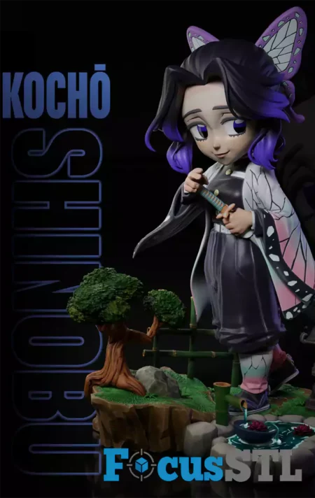 Shinobu Kocho Chibi STL 3D Print Files