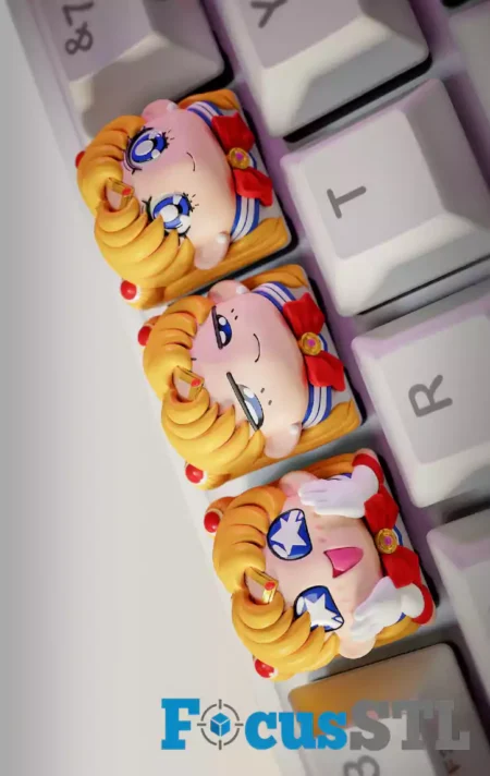 Sailor Moon Keycaps STL Files