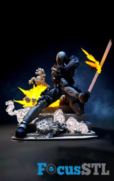 Deadpool Sculpture STL 3D Print Files