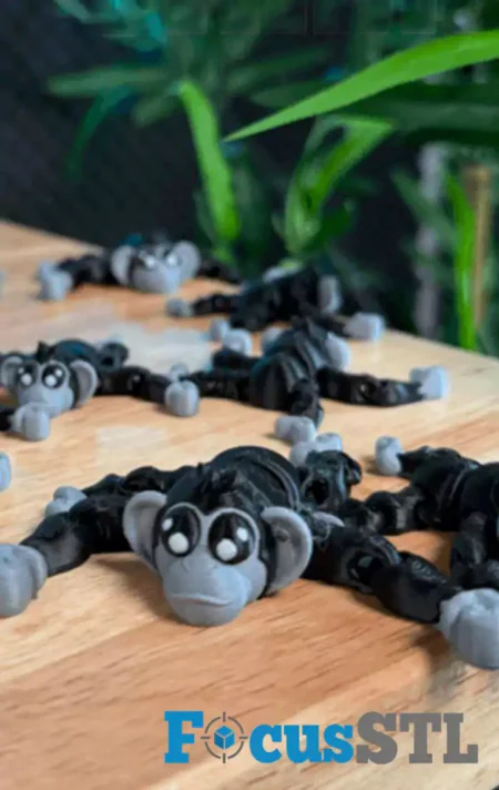 Articulated Chimp Monkey STL Files