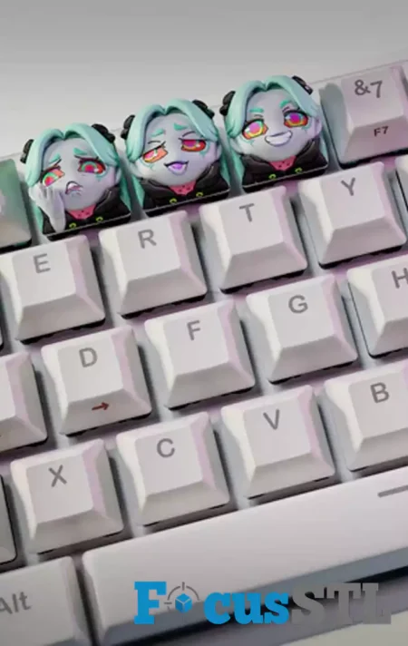 Rebecca Cyberpunk Keycaps STL Files