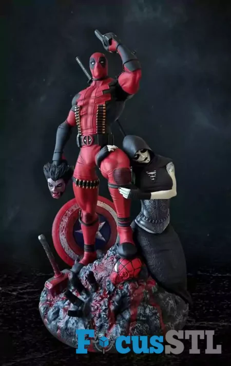 Deadpool Kills Diorama STL 3D Print Files