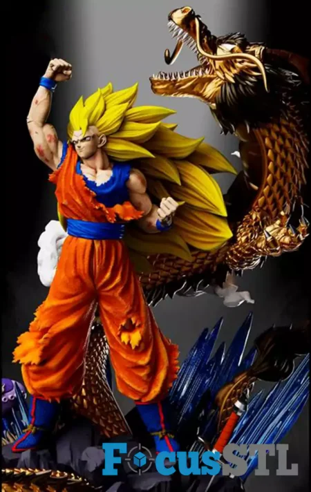 Goku SSJ3 and Dragon V2 STL 3D Print Files