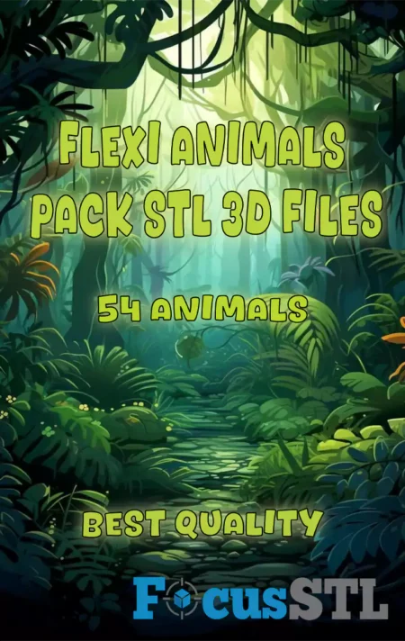 Flexi articulated Animals Pack STL Files
