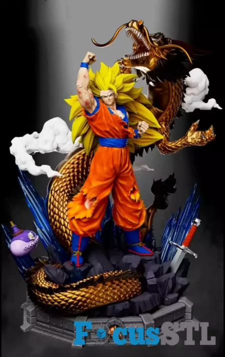 Goku SSJ3 and Dragon V2 STL 3D Print Files