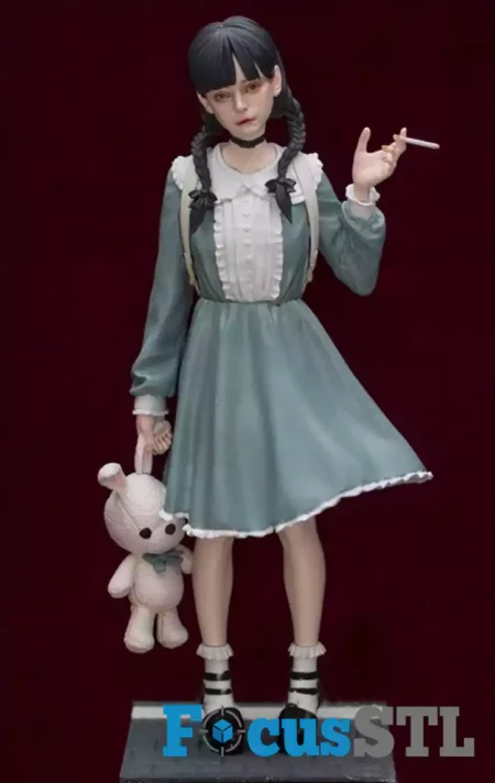 Mitsuami Smoking Girl STL 3D Print Files