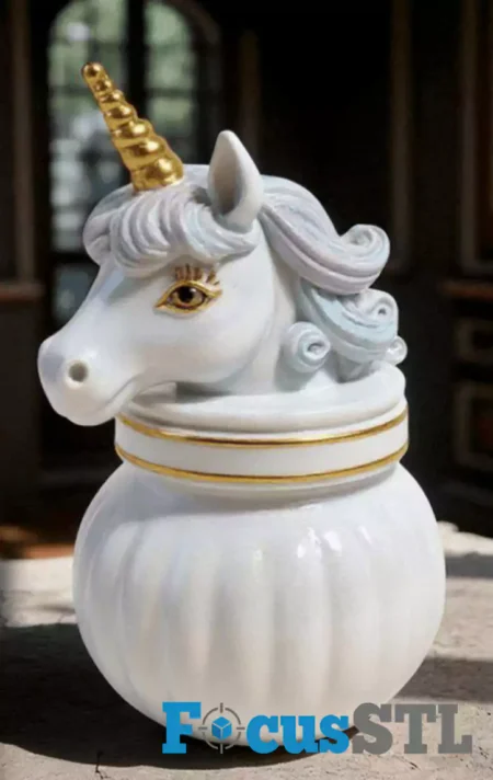 Unicorn Keepsake Jar STL Files