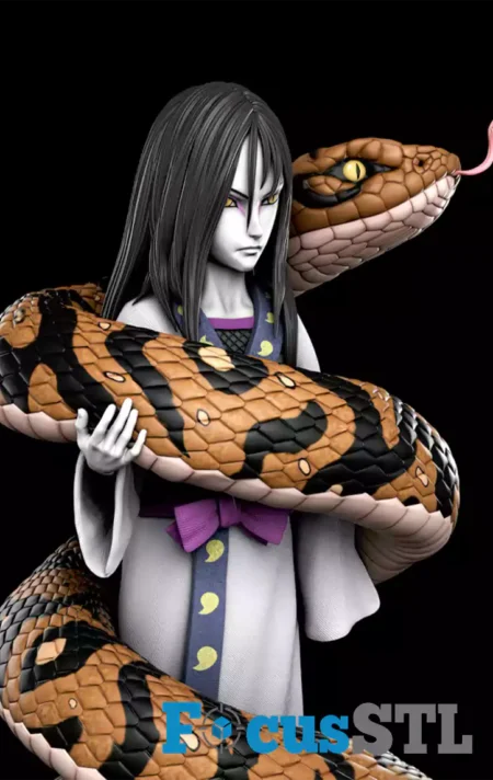 Young Orochimaru and Snake STL Files