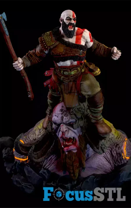 Kratos on Demon STL 3D Print Files