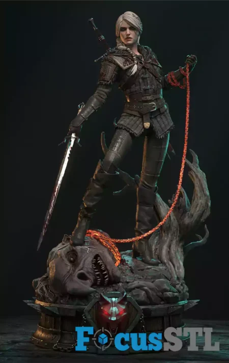Ciri The Witcher STL 3D Print Files