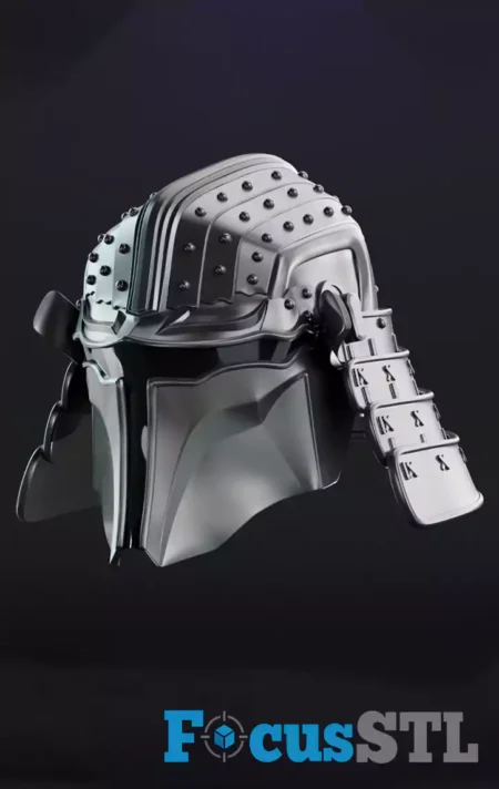 Samurai Mandalorian Helmet STL 3D Print Files