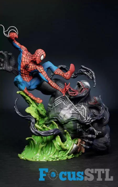 Spiderman Battle Venom STL Files