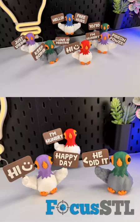 Pigeons and Signs STL Files