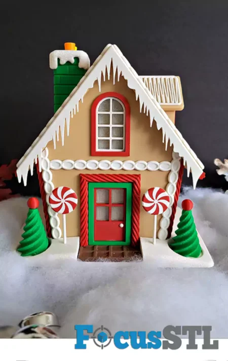 The Gingerbread House and Train STL Files