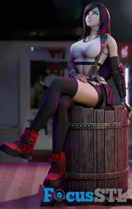 Tifa on Wooden Barrel STL Files