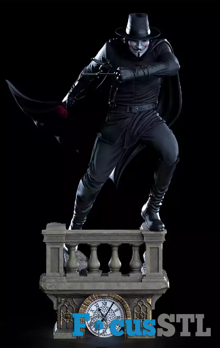 V for Vendetta Clock Tower STL Files