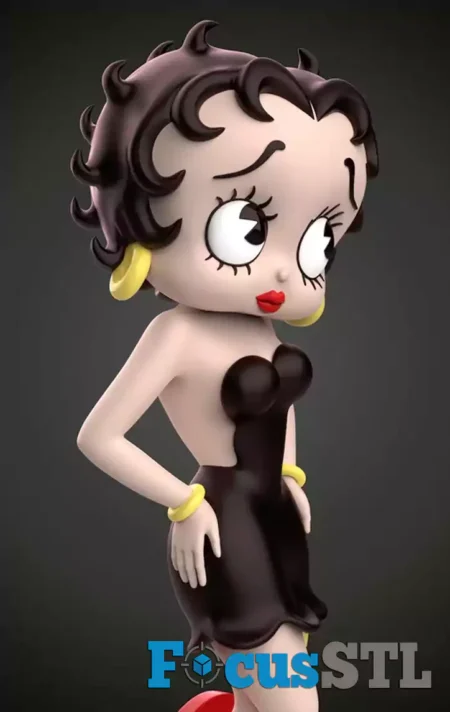 Betty Boop Cartoon Sculptures STL Files