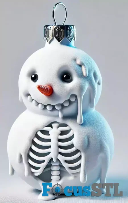 Frosty Bones Christmas Tree Ornament STL Files