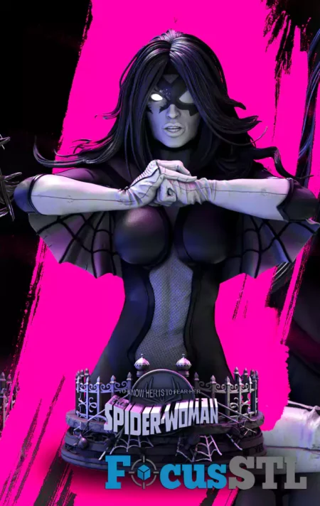 Spider Woman Bust 260mm STL Files