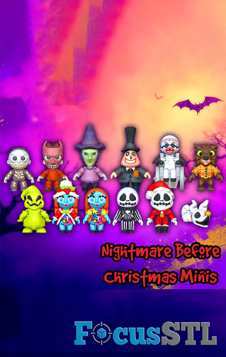 Mini Flexi Nightmare Before Christmas STL Files