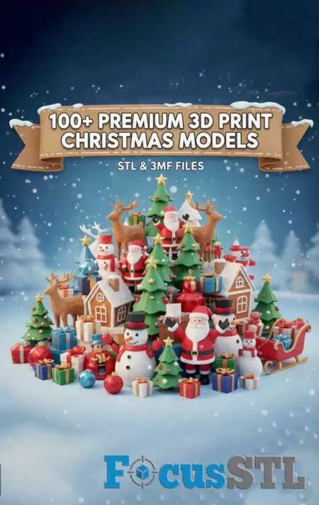 Christmas Pack Over 100 STL & 3MF Files 