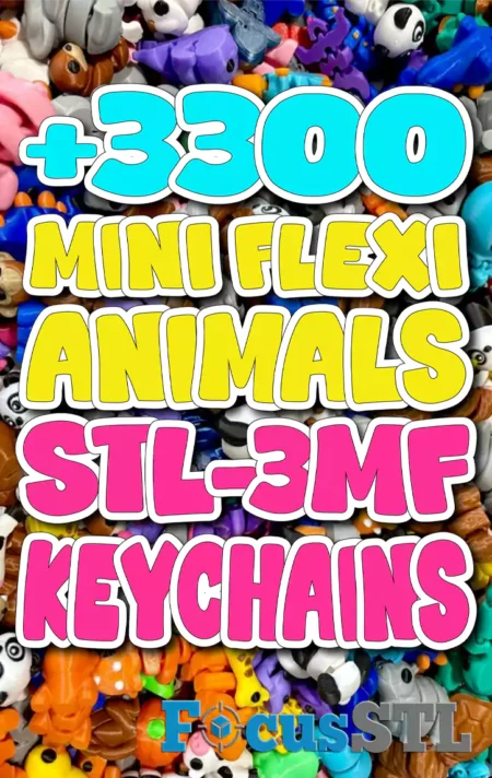 Mini Flexi Animals 3300 STL & 3MF Files 