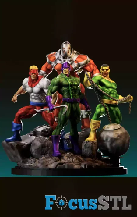 Marvel Crisis Protocol Wrecking Crew STL Files 