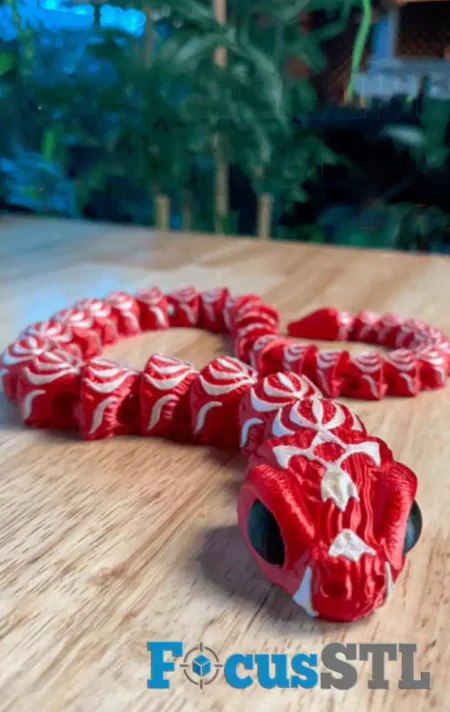 Articulated Snake 4 3D Model STL & 3MF Files 