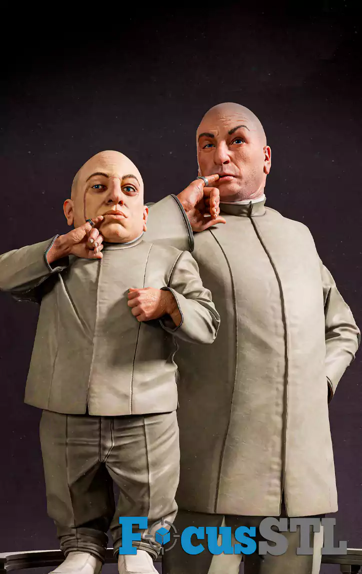 Dr Evil and Mini Me STL Files