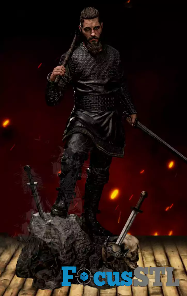 Ragnar Lothbrok Axe and Sword STL Files
