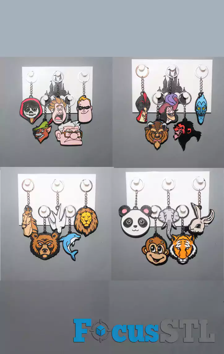 Mega Pack of 500+ Keychain STL Files